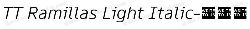 TT Ramillas Light Italic字体转换